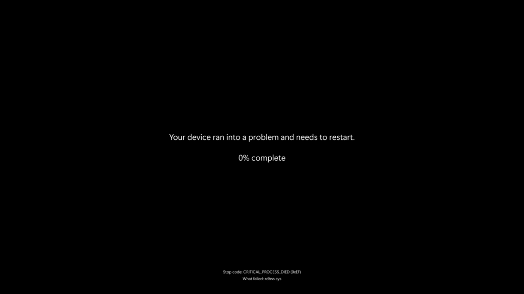 BSOD negru în Windows