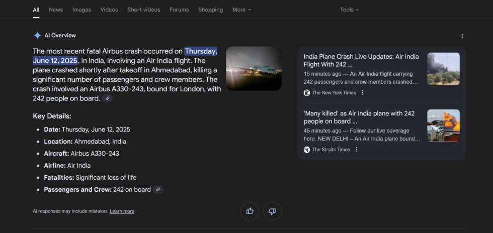 Eroare AI Overviews foto Ars Technica via ustuckintrraffic