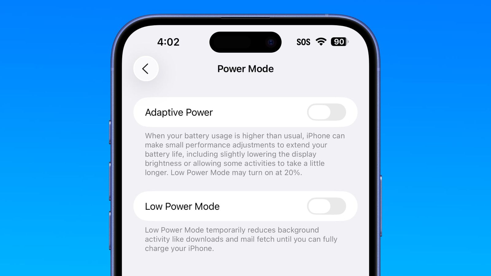iOS 26 aduce Adaptive Power foto Macrumors