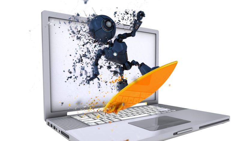 Apocalipsa internetului AI surfing foto Freepik