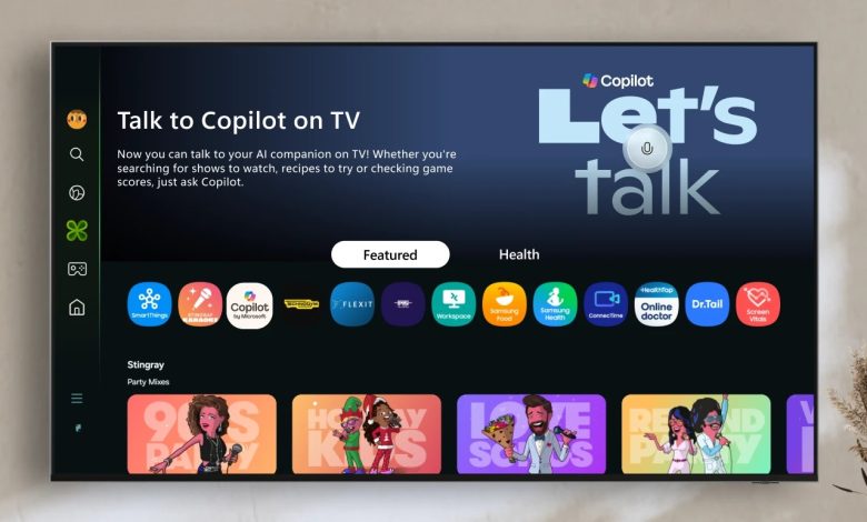 Televizor Samsung cu Copilot foto Microsoft